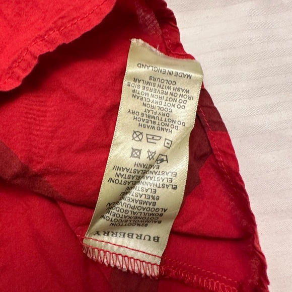 Burberry red women shirt US size 4petite - Picture 5 of 16